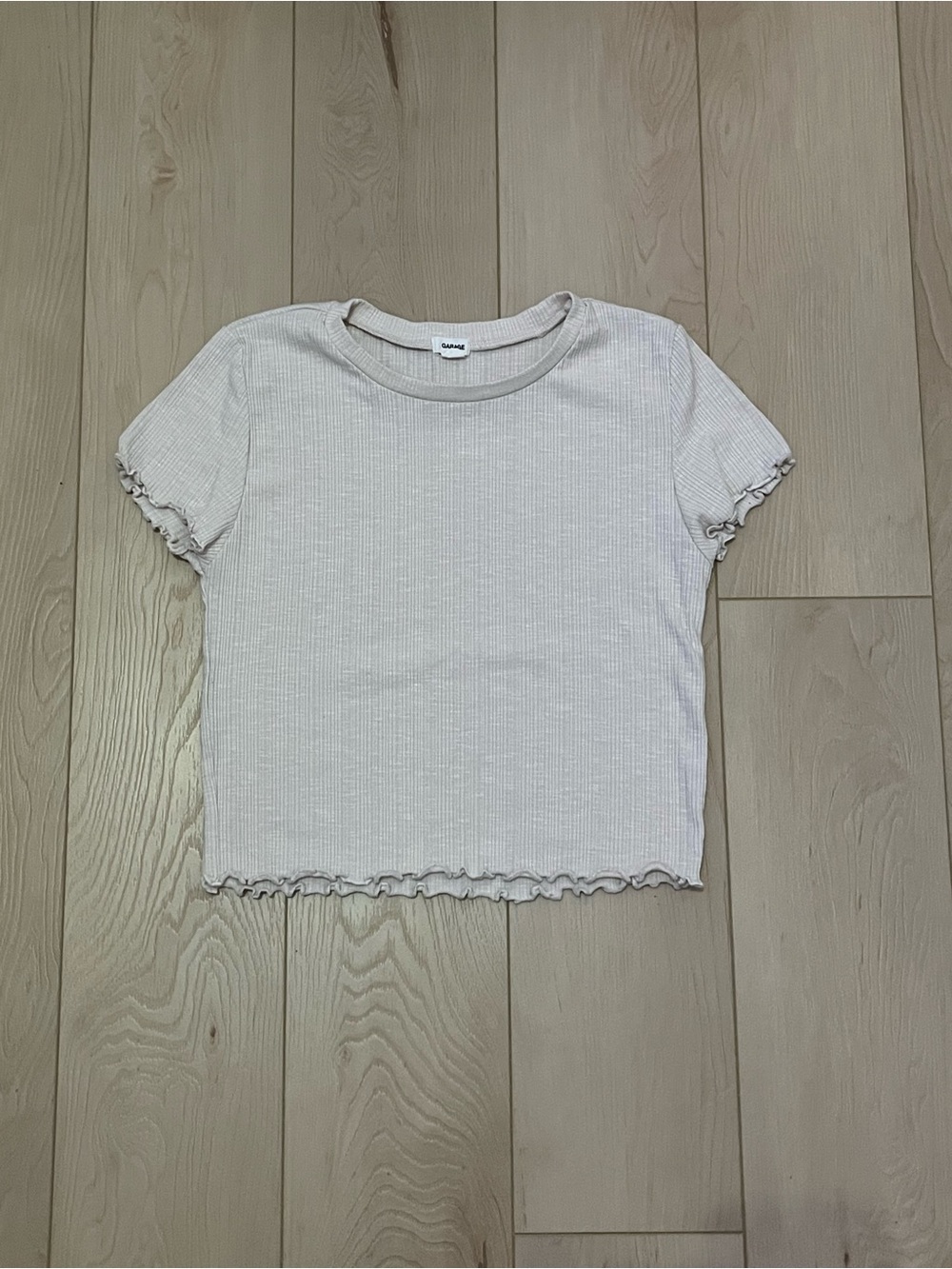 Garage lettuce trim ribbed baby tee